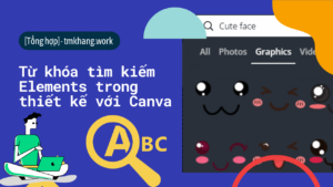 Từ khóa tìm kiếm Elements trong thiết kế với Canva