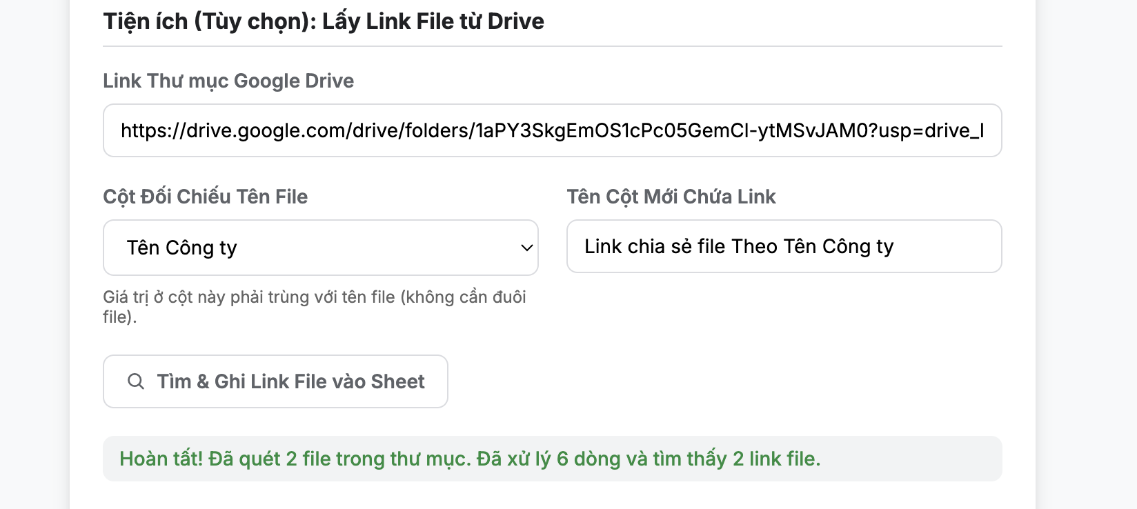 Lấy Link File từ Drive